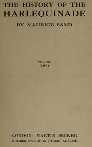 Cover of The history of the harlequinade,...