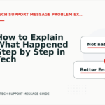 How to Explain What Happened Step by Step in Tech Support Message English