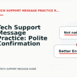 Tech Support Message Practice: Polite Confirmation Examples