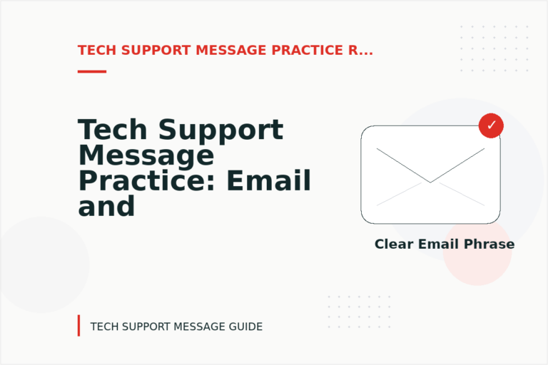 Tech Support Message Practice: Email and Message Examples