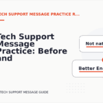 Tech Support Message Practice: Before and After Corrections